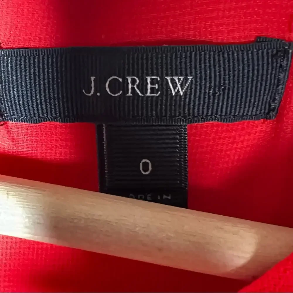 J. Crew red fit and flare dress size 0 B107